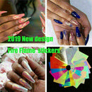 16Pcs Holographic Fire Flame Hollow Stickers Fires Manicure Stickers Nail A M5L4