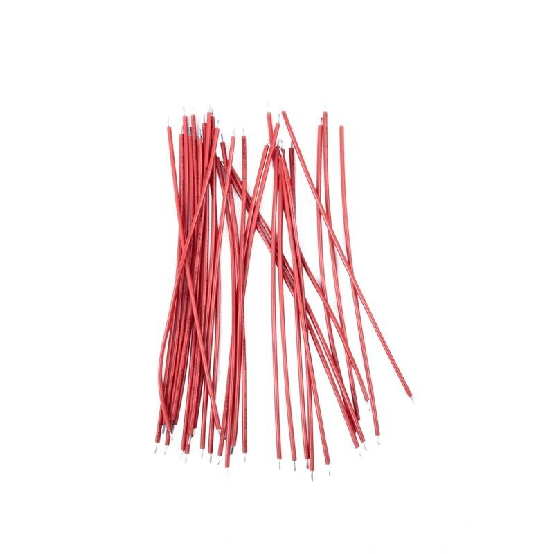 1 set of red copper 30 pcs 24AWG 10CM red color wire electronic wire double
