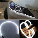 2Pcs White 60cm Car Flexible Tube LED Strip Daytime Running DRL Light Headl