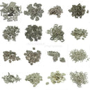 100x Alloy Filigree Heart Charms Necklace Pendant for Jewelry Making Craft