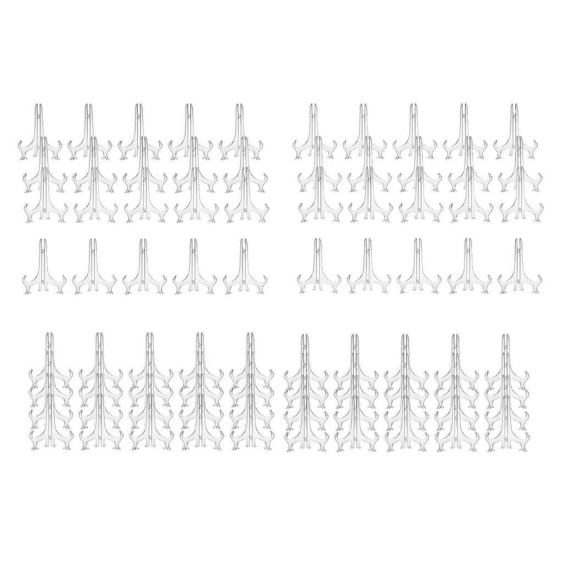 80xClear Plastic Easels Or Decorative Stand/Plate  Display Pictures 3"