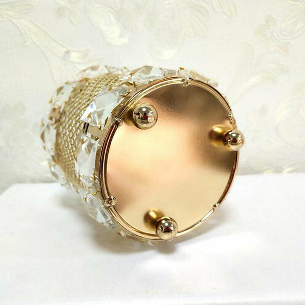 Metal Crystal Makeup Organizer Beauty Tools Storage Makeup Brush Pen Holder K2T7