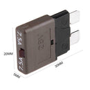 DC 28V/7.5A Manual Reset Circuit Breaker Blade Fuse w/ Button for Car Boat