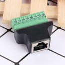 RJ45 Female to Screw Terminal 8 Pin Connector Ethernet Cable Adapter A