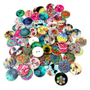 Pack of 100 Mixed Wooden Buttons in Bulk Landscape Buttons for Crafts Button