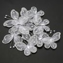 10Pcs Mixed Organza Wire Rhinestone Butterfly Wedding Decorations For Scrap