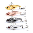 4pcs Metal Vibrations Spoon VIB CrankBait Artificial Wobbler Fishing Lure