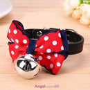 Adjustable Pet Cat Bow Tie Collar velvet safety Kitten Colar Necklace with Bell