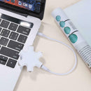 3.5mm Earphone Headphone Audio Splitter 1 Male to 5 Female Adapter (White)