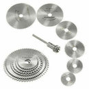 7Pcs HSS CIRCULAR SAW BLADE DISCS & MANDREL|Rotary Tool Wood/Metal Cutting Kit