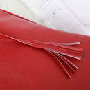 Women Shoulder Bag PU Leather Handle Bags Girls Tassel Tote Handbags(Red)