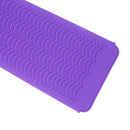 Salon Hair Straightener Heat-resistant Safety Mat Storage Pouch Purple