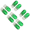 Green T10 501 W5W Car Interior Dashboard Dash Dome Panel Gauge Light Bulb