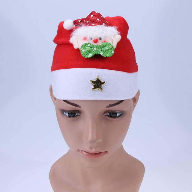 Christmas Santa Claus Pattern Party Christmas Hat Red Christmas Supplies