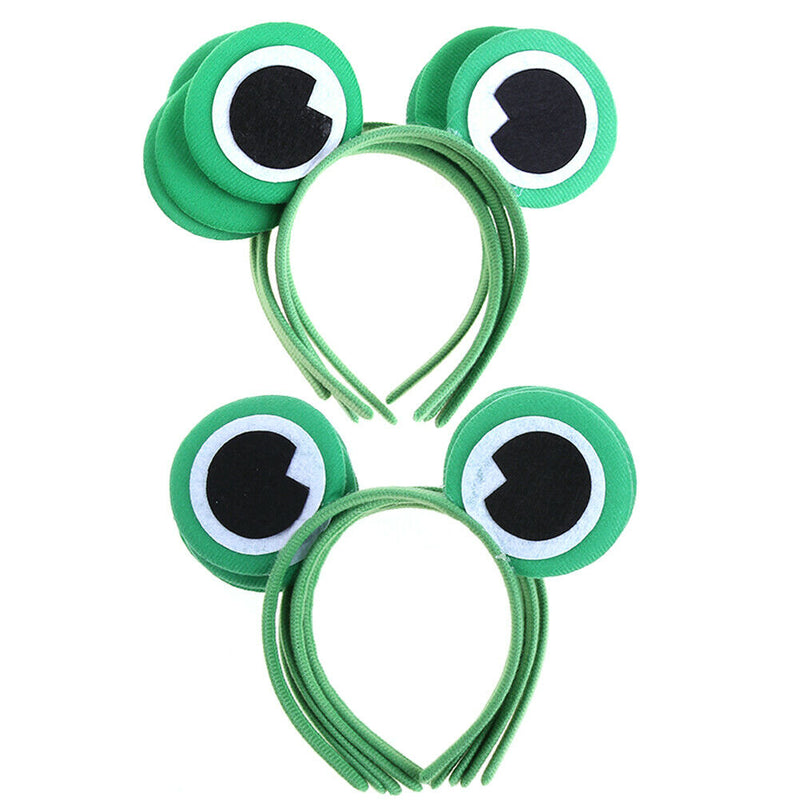 10pcs Cartoon Animals Headband Eye Fancy Dress Costume Animal Decor Green