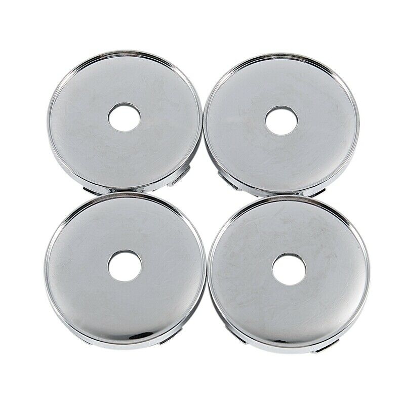Set Of 4 Chrome Wheel Center Hub Cap Universal Car Plastic 60mm Tyre Trims