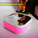 Night Light Alarm Clock, Temperature Led Mirror Clock with Voice Control Me