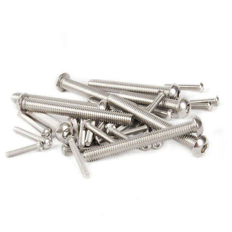 280pcs M2 304 Stainless Steel Hex Socket Button Head Cap Bolts Screws Nuts