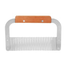 Soap Wax Vegetable Cutter Wavy Making Stainless tool Wood Handle Crinkle Slicer