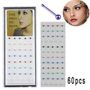 60PCS/Set Stainless Steel Nose Ring Body Piercing Bone Stud Ring Jewelry Wome 3c