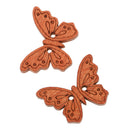 100x 2 Holes Butterfly Wooden Button Sewing Craft Scrapbooking DIY Kids Gift