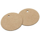 100pcs Round Brown Tags Price Blank Label Luggage Hang Paper Kraft ME