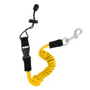 Safety Kayak Paddle Leash Fishing Rod Pole Coiled Lanyard Cord Rope Yellow