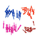 40 Pack Mixed Colors 4-size Plastic Castle Step Golf Tees Training Accessories