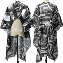 Black Hairdressing Gown Cape Hair-Cut Salon Barber Nylon Cloth Wrap Protect