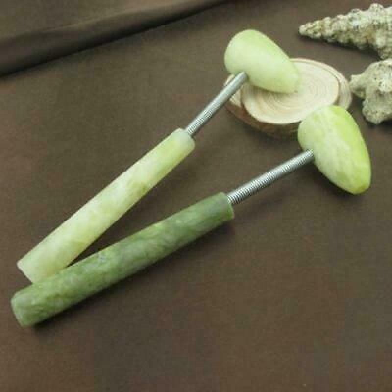 Natural Jade Stone Handheld Body Massager Hammer Muscle Tension Pain Relief u