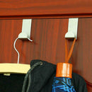 4pcs Stainless Steel Door Hook Z Type Kitchen Bathroom Hooks Clothes Holder