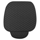 49x49cm PU Leather Car Seat Cover Diamond Pattern Front Seat Pad (Black) A