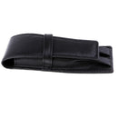 Waterproof Pencil Case Outdoor Portable Pens PU Leather Black