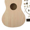 1 Set 23inch Ukulele Assembly Kits Unfinished Solid Wood 4 Strings Guitar