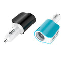 blue Multifunctional cigarette lighter dual USB one with two car charger Mo
