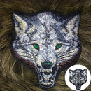Animal wolf head iron on patches Sew-on embroidered patch motif applique  JR
