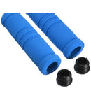 1 Pair MTB Bike Bicycle Handle Handlebar Soft Sponge Bar Grips Blue Y8R3