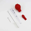 4Pcs Turkey Baster Silicone Turkey Seasoning Pump Drip Oil Seasoning Tube w