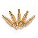 5 Pcs 3.5mm 1/8" Stereo Male Audio TRS Jack Plug Adapter Connector Plated Gol ES