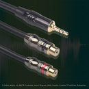 3.5mm Male to 2RCA Female Headphone Splitter Audio Cable Adapter Converter Cord