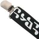 Black & White Music Notes - Funky Trendy Unisex Suspender Braces One Size f