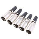 5PCS 3 Pin XLR Male Connector XLR Plugs Microphone Jack Male Audio
