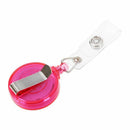 Retractable Ski Pass ID Card Badge Holder Key Chain Reels With Clip Pink D1Y2