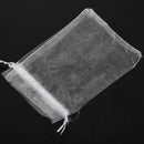 100pcs Pouch Sachet Pouch Bag Organza White 15x10cm wedding party dragee bo