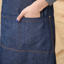 Adults Denim Blue Cooking Kitchen Restaurant Work Bib Apron Dress with Pocket FT
