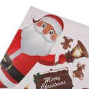 Cartoon Christmas Stickers Window Showcase Santa Clause Snowman Shop Bar D NT3C