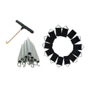 Solid Trampoline Springs 165mm Puller Hook Pull Round V-rings Buckles Fix Kit