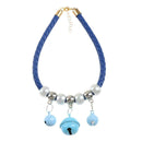 Cartoon Pet Dog Cat Collar Adjustable PU Rope Necktie Necklace with Bells