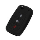 2x Black Silicone 3 Button Protective Cover for VW Remote Key Case FOB Shell