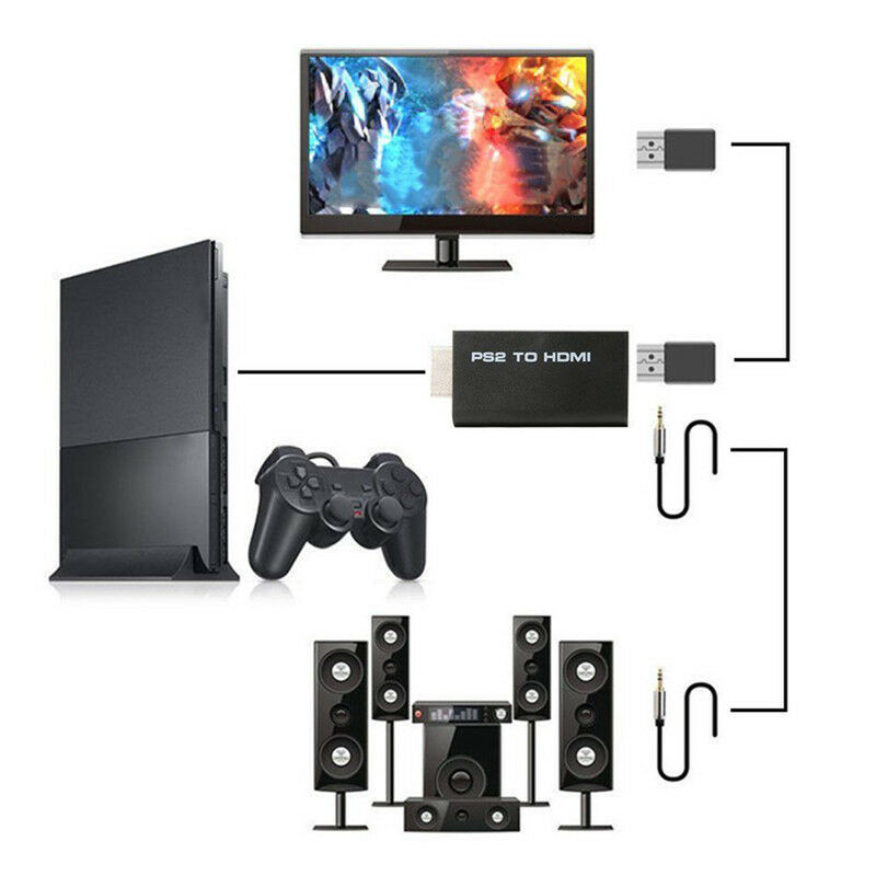 HDV-G300 PS2 To HDMI 480i/480p/576i Audio Video Converter Adapter For PSX PS4 â„–[